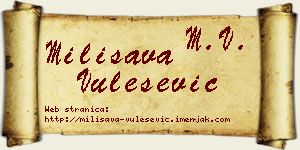 Milisava Vulešević vizit kartica